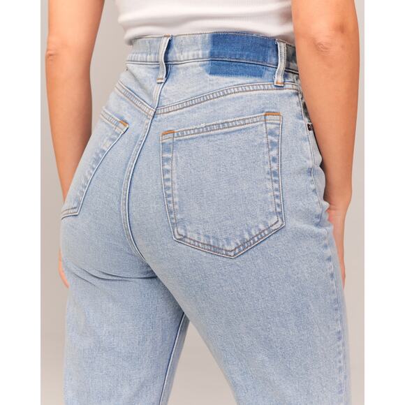 Abercrombie Fitch Womens Curve Love Ultra High Rise Ankle Straight Jean NWT Plus - Picture 4 of 14